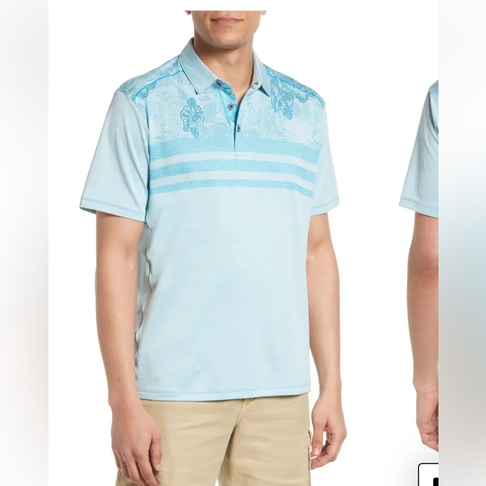 NWT TOMMY BAHAMA Men's Hibiscus Horizon Polo - Picture 2 of 9
